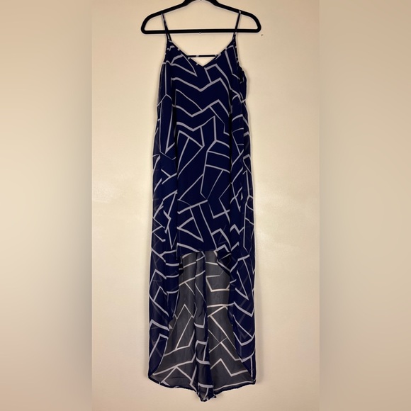 Lovely Day Dresses & Skirts - Lovely Day High Low Dress in Navy‎ and White
